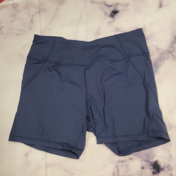 Athletic Works Navy Blue Biker Shorts L - Picture 1 of 4